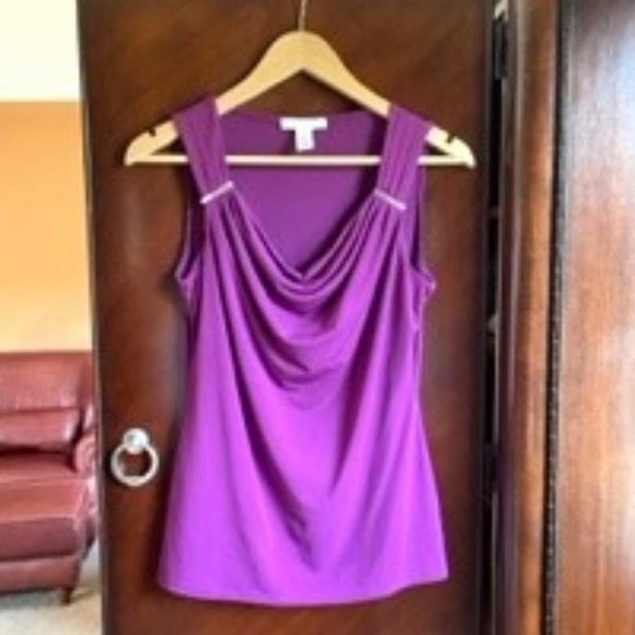 White House Black Market Tops - White House Black Market Purple Tank Top Size Small